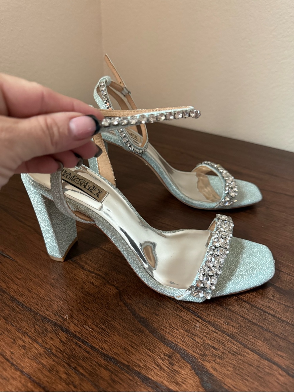 Badgley Mischka Pale Blue Tasmine Heel